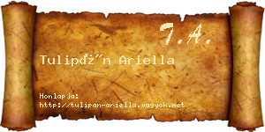Tulipán Ariella névjegykártya